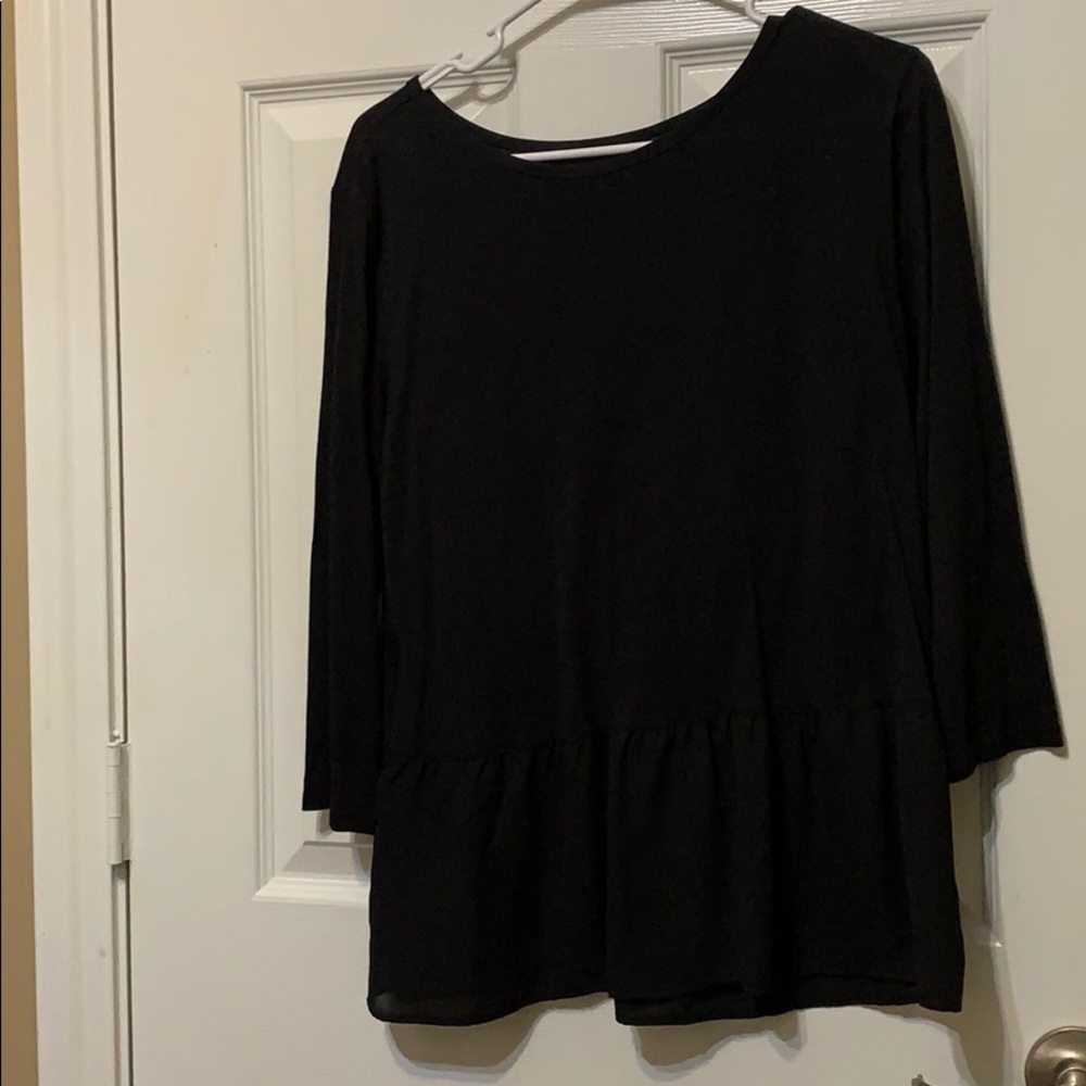 Black Peplum top